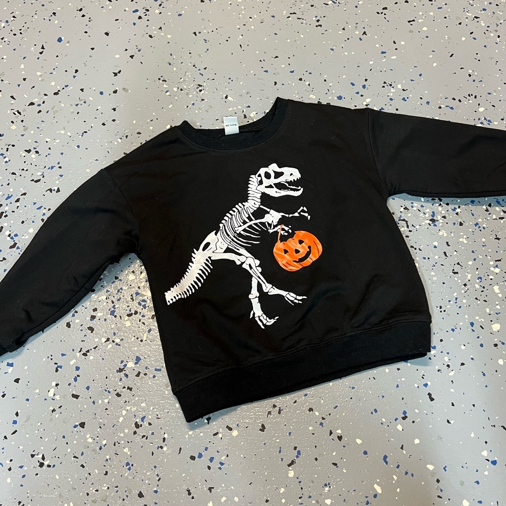 Dinosaur Halloween Pumpkin Top 3/4T